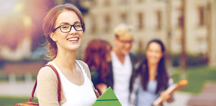 Stock image of a woman smiling