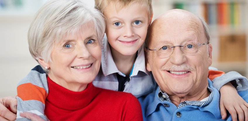 Elder couple with a boy